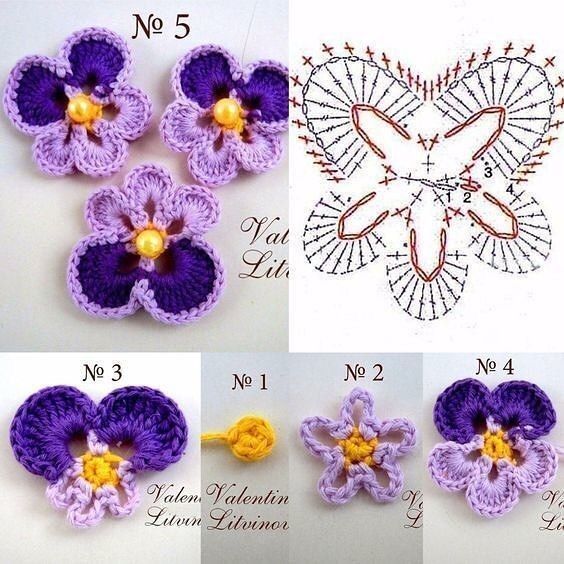 tutoriels fleurs crochet 3