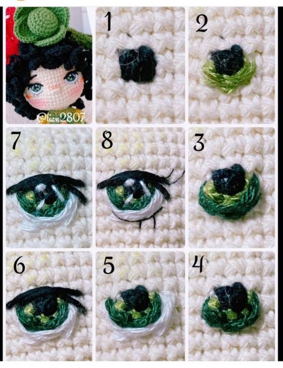 yeux pour amigurumis au crochet 4