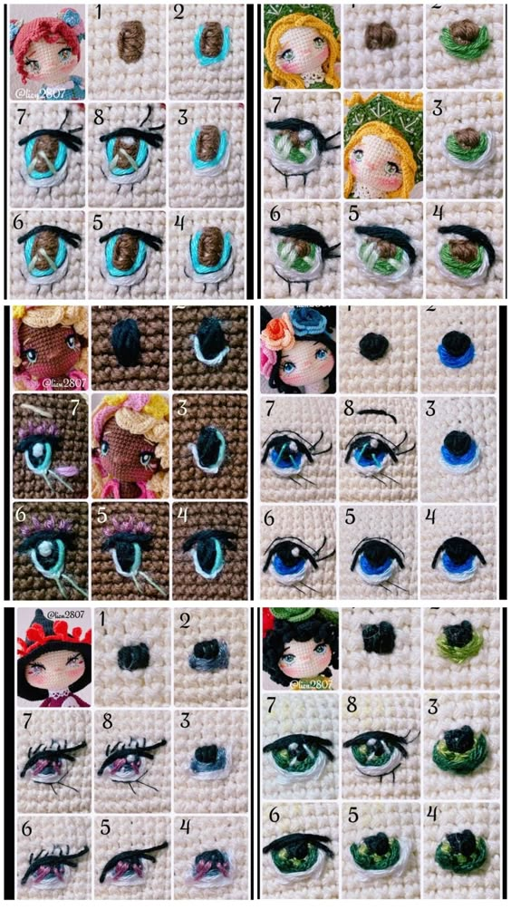 yeux pour amigurumis au crochet 6