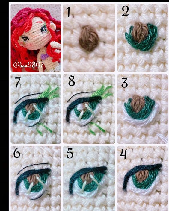 yeux pour amigurumis au crochet 8