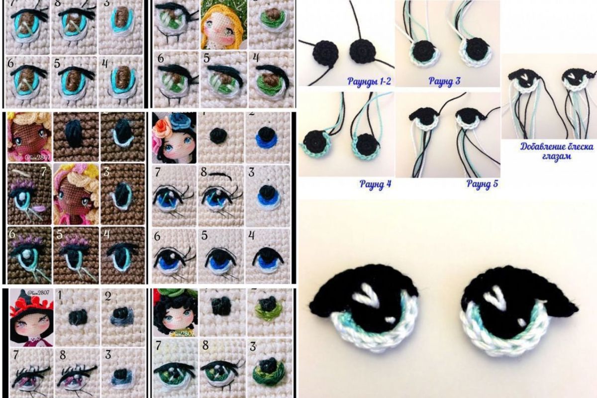 yeux pour amigurumis au crochet 9