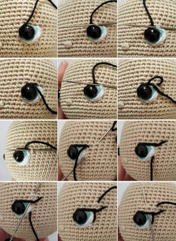 yeux pour amigurumis au crochet